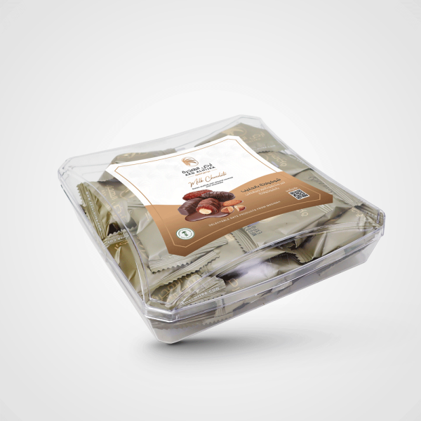 Dates With Roasted Almonds Covered With Milk Chocolate (Gift Boxes ...